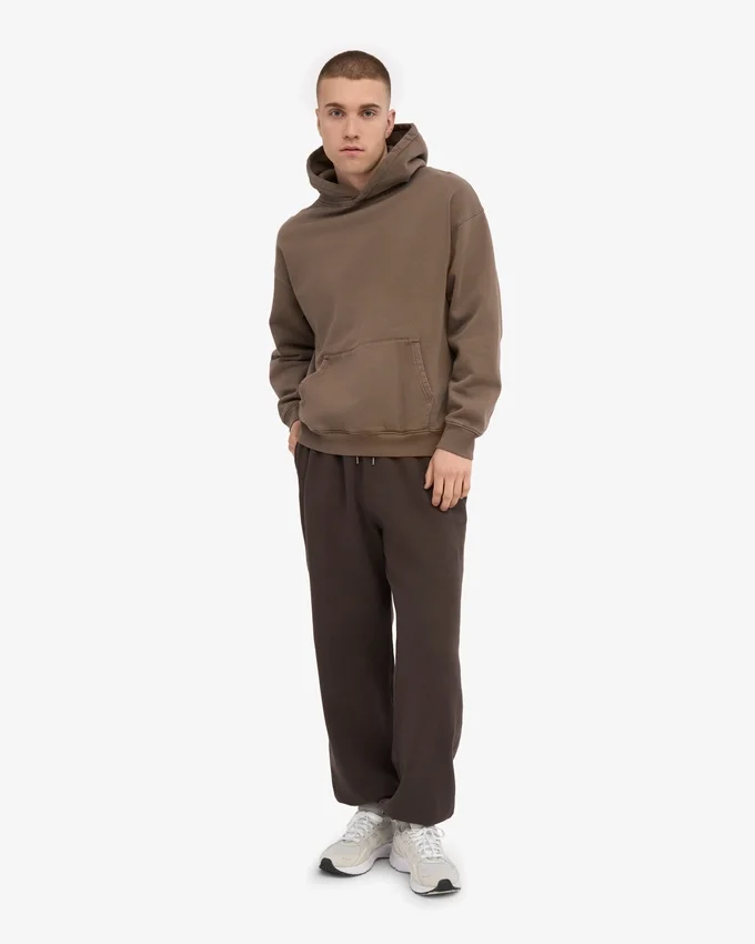 Pantalones de chándal holgados orgánicos - Marrón café