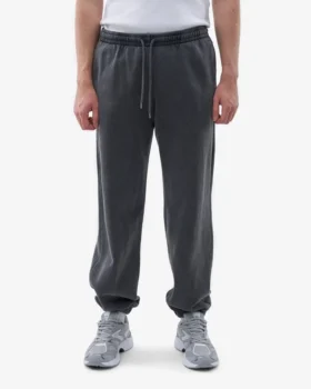 Pantalones de chándal holgados orgánicos – Negro descolorido