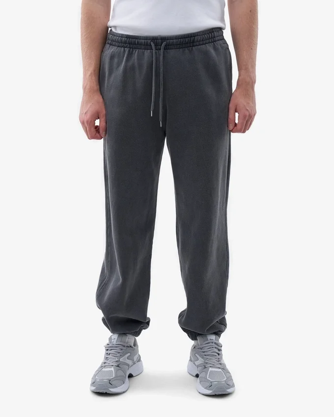 Pantalones de chándal holgados orgánicos - Negro descolorido