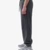 Pantalones de chándal holgados orgánicos - Negro descolorido
