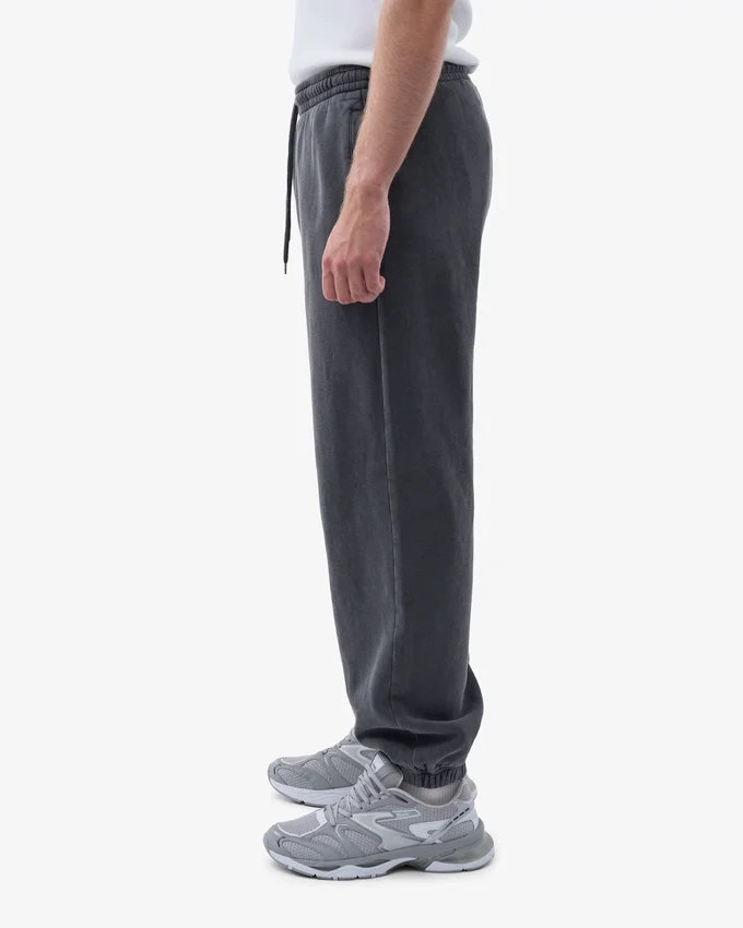 Pantalones de chándal holgados orgánicos - Negro descolorido