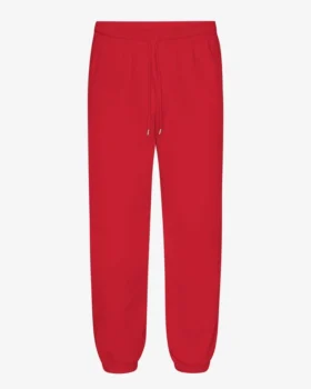 Pantalones de chándal holgados orgánicos - Rojo escarlata