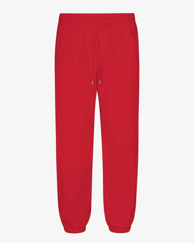 Pantalones de chándal holgados orgánicos - Rojo escarlata