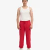Pantalones de chándal holgados orgánicos - Rojo escarlata