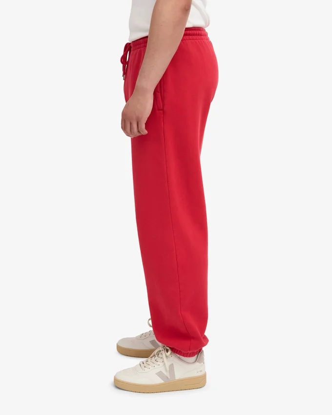Pantalones de chándal holgados orgánicos - Rojo escarlata