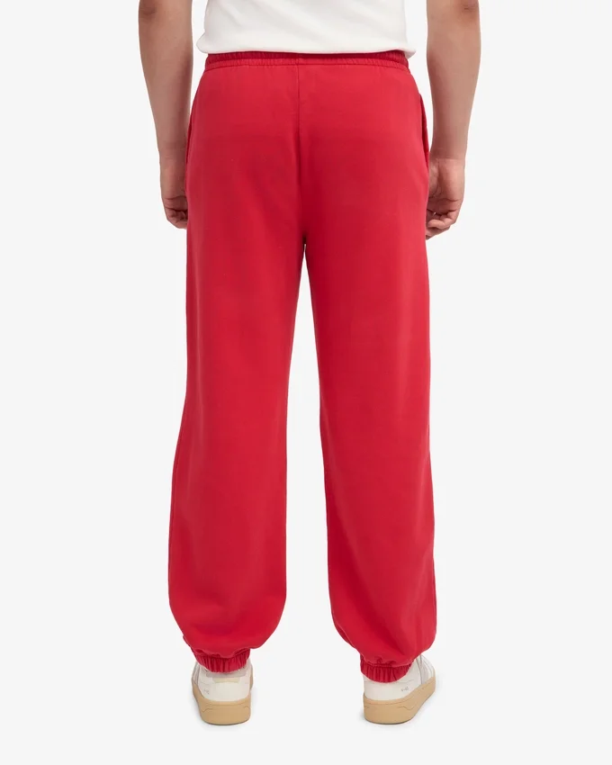 Pantalones de chándal holgados orgánicos - Rojo escarlata