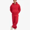 Pantalones de chándal holgados orgánicos - Rojo escarlata