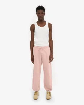 Pantalones de chándal holgados orgánicos – Rosa descolorido
