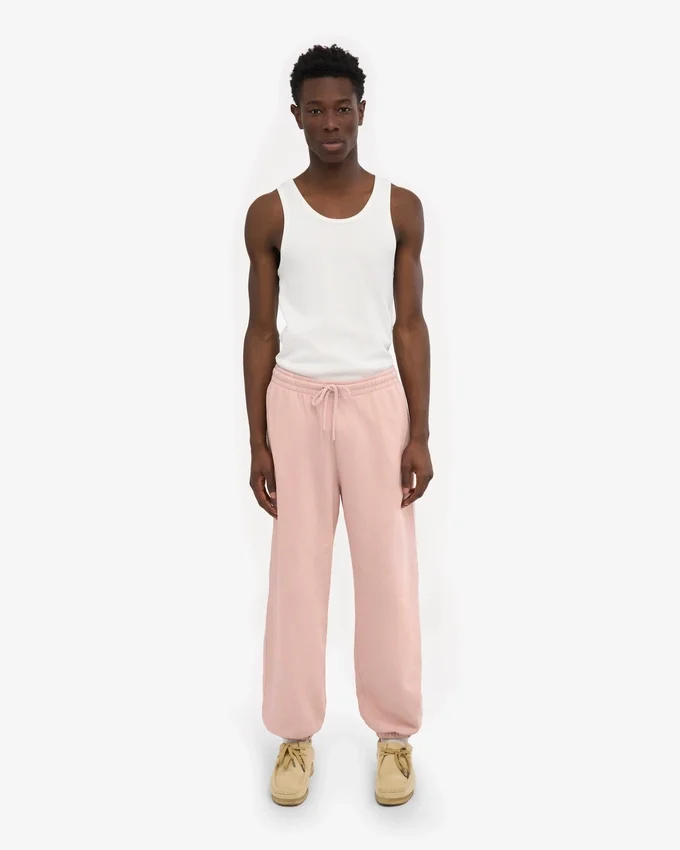 Pantalones de chándal holgados orgánicos - Rosa descolorido
