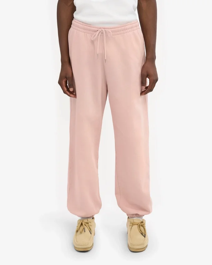 Pantalones de chándal holgados orgánicos - Rosa descolorido