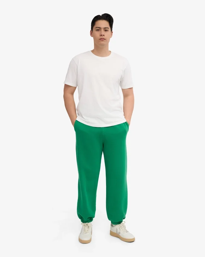 Pantalones de chándal holgados orgánicos - Verde Kelly
