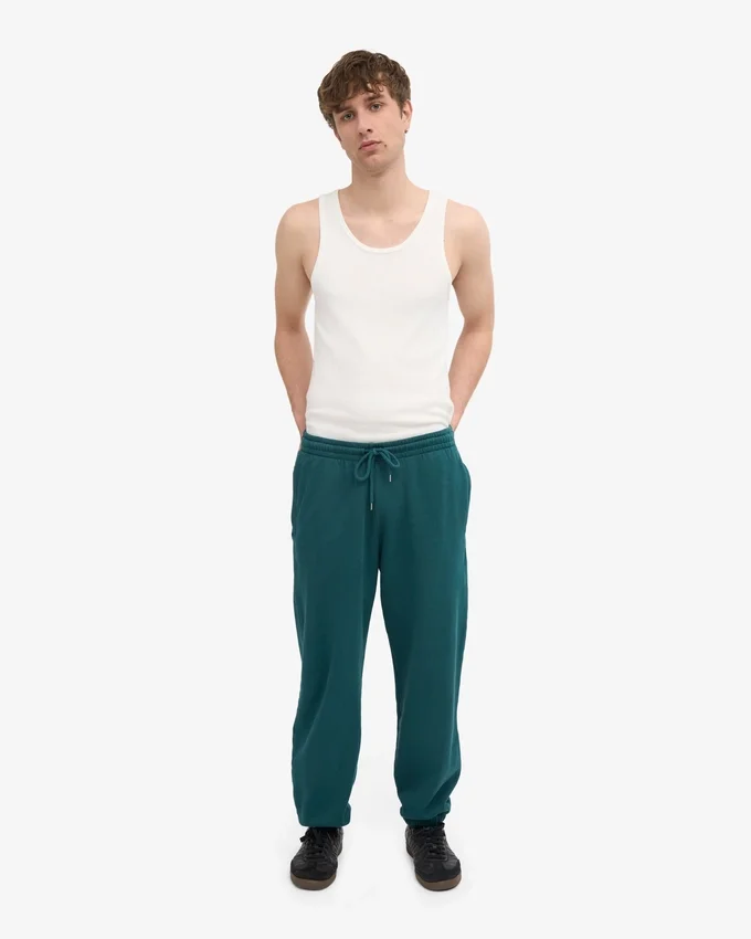 Pantalones de chándal holgados orgánicos - Verde océano