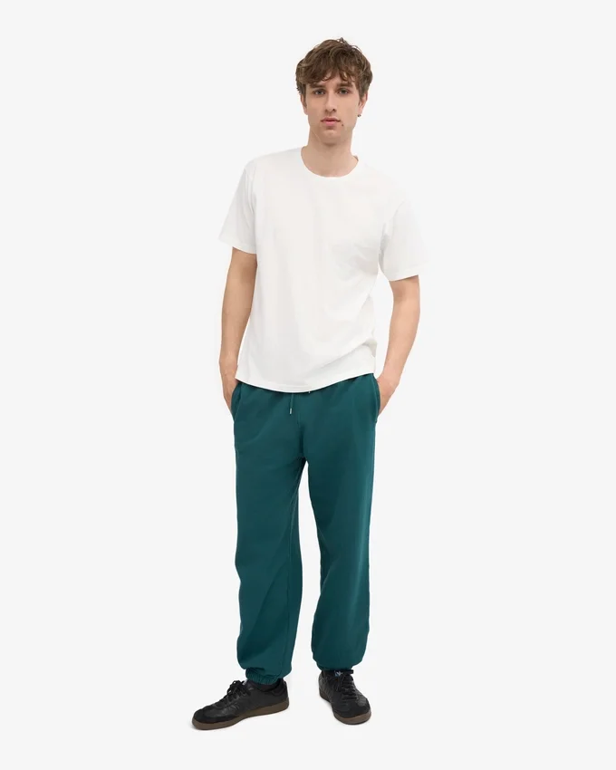 Pantalones de chándal holgados orgánicos - Verde océano