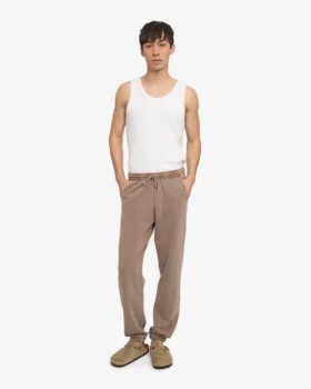 Pantalones de chándal orgánicos – Caqui descolorido