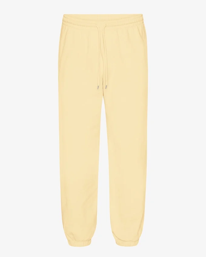 Pantalones de chándal orgánicos de corte holgado - Amarillo suave