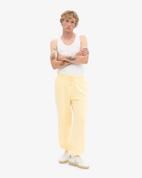 Pantalones de chándal orgánicos de corte holgado – Amarillo suave