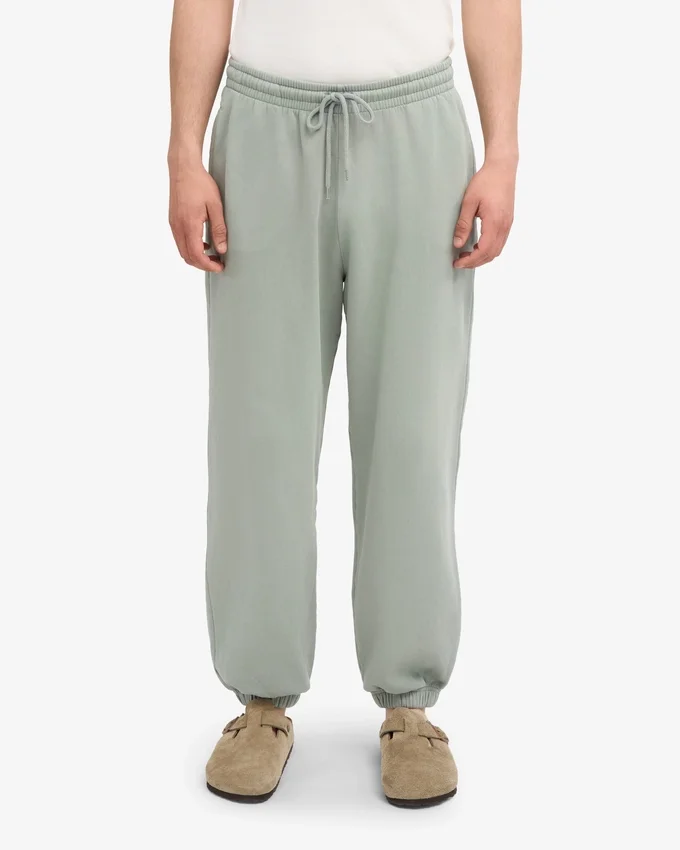 Pantalones de chándal orgánicos de corte holgado - Azul acero
