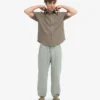 Pantalones de chándal orgánicos de corte holgado - Azul acero