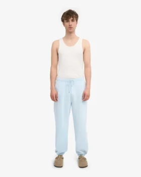 Pantalones de chándal orgánicos de corte holgado – Azul polar