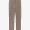 Pantalones de chándal orgánicos de corte holgado - Caqui descolorido