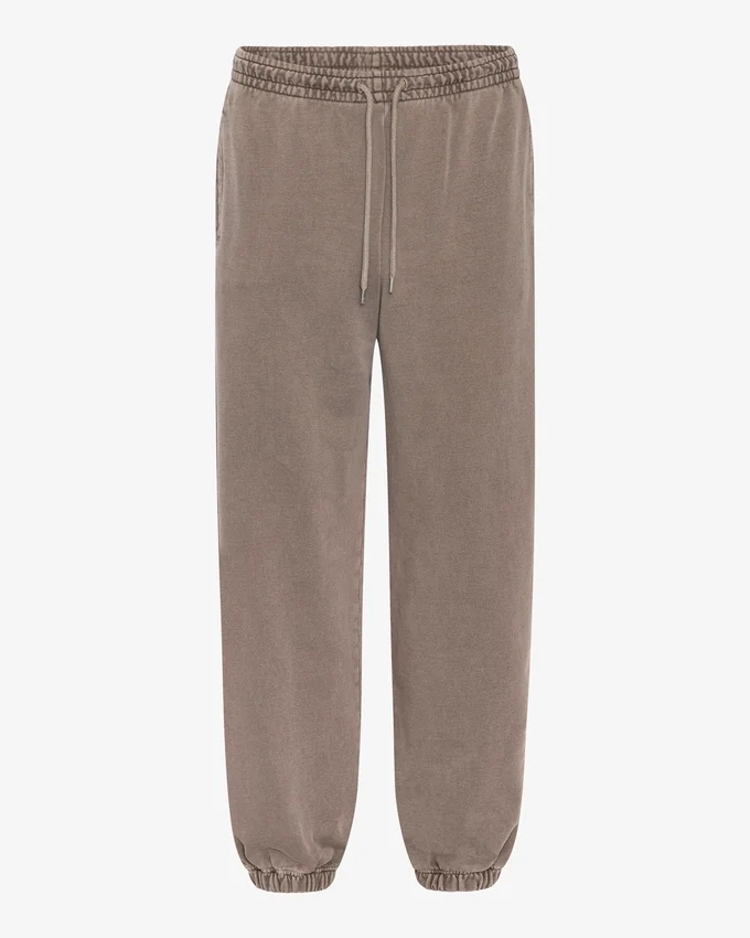 Pantalones de chándal orgánicos de corte holgado - Caqui descolorido