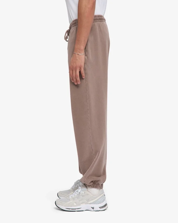 Pantalones de chándal orgánicos de corte holgado - Caqui descolorido