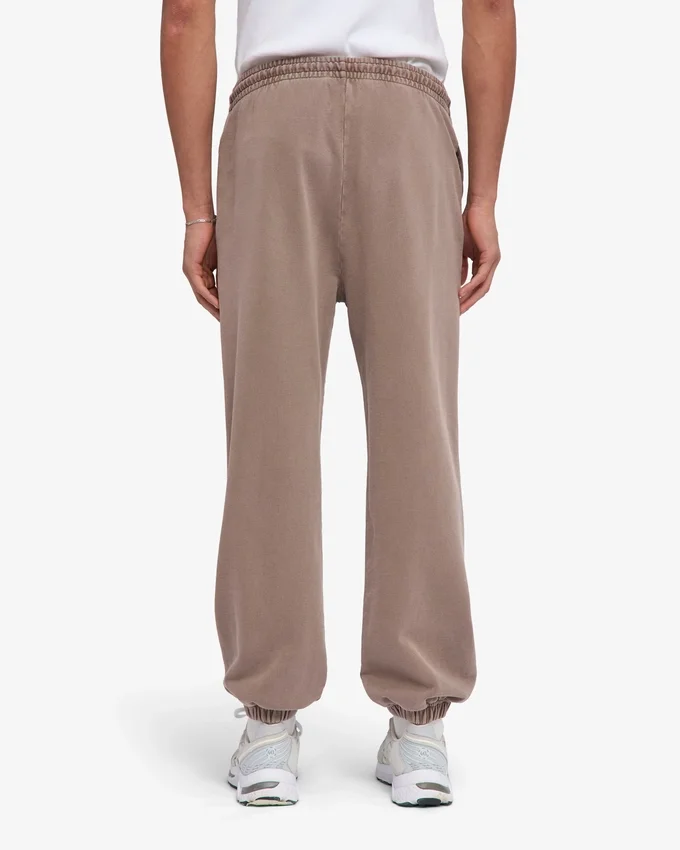 Pantalones de chándal orgánicos de corte holgado - Caqui descolorido