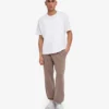 Pantalones de chándal orgánicos de corte holgado - Caqui descolorido