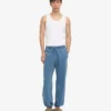 Pantalones de chándal orgánicos de corte holgado - Índigo descolorido