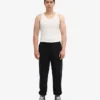 Pantalones de chándal orgánicos de corte holgado - Negro intenso
