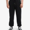 Pantalones de chándal orgánicos de corte holgado - Negro intenso