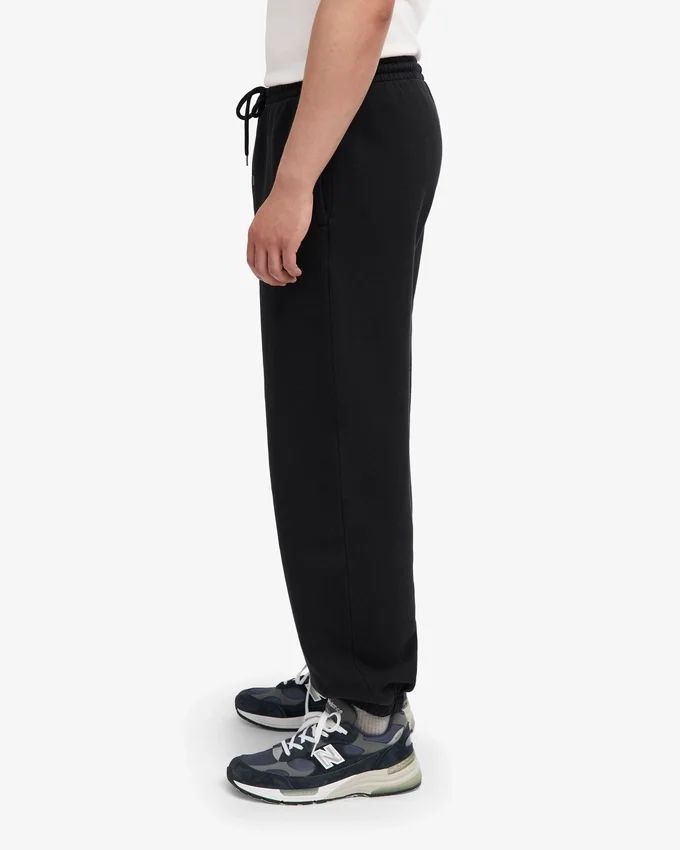 Pantalones de chándal orgánicos de corte holgado - Negro intenso