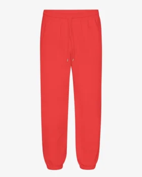 Pantalones de chándal orgánicos de corte holgado - Rojo mandarina