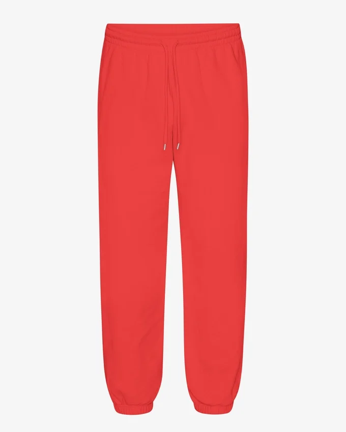 Pantalones de chándal orgánicos de corte holgado - Rojo mandarina
