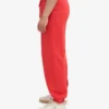 Pantalones de chándal orgánicos de corte holgado - Rojo mandarina