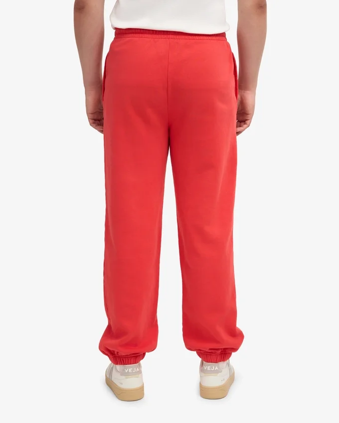 Pantalones de chándal orgánicos de corte holgado - Rojo mandarina