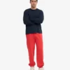 Pantalones de chándal orgánicos de corte holgado - Rojo mandarina