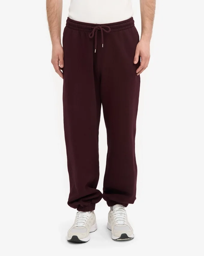 Pantalones de chándal orgánicos de corte holgado - Rojo sangre de buey