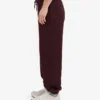 Pantalones de chándal orgánicos de corte holgado - Rojo sangre de buey