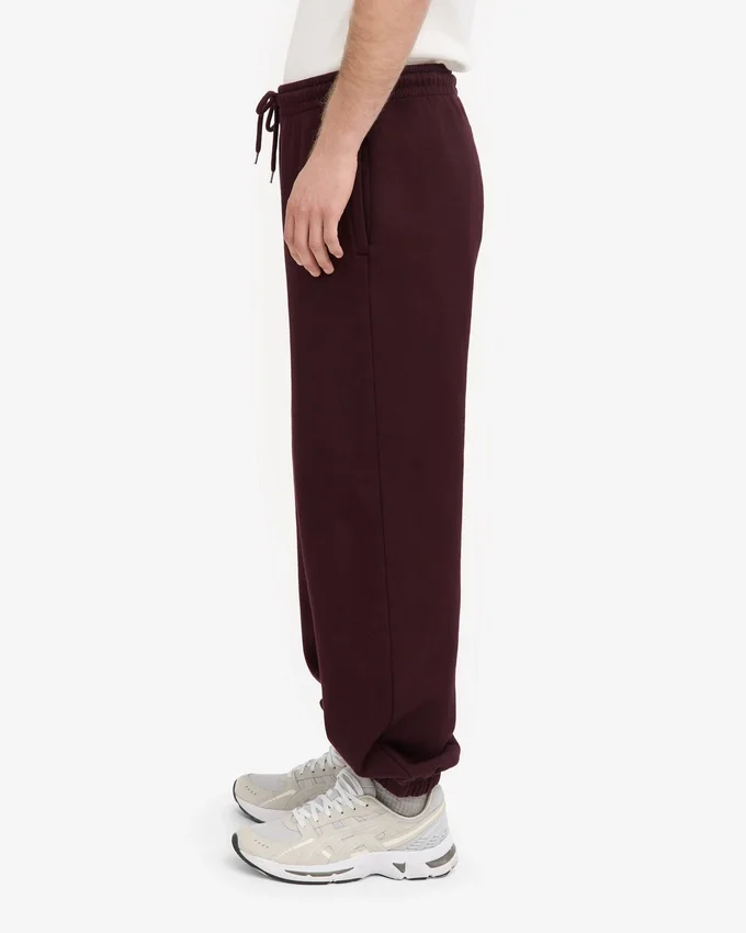 Pantalones de chándal orgánicos de corte holgado - Rojo sangre de buey