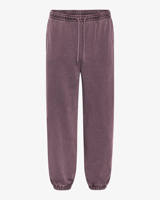 Pantalones de chándal orgánicos de corte holgado - Uva descolorida