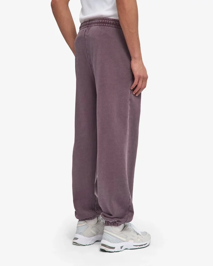 Pantalones de chándal orgánicos de corte holgado - Uva descolorida