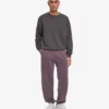 Pantalones de chándal orgánicos de corte holgado - Uva descolorida
