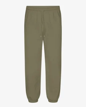 Pantalones de chándal orgánicos de corte holgado - Verde oliva apagado
