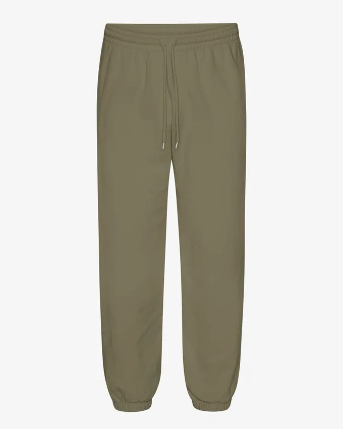 Pantalones de chándal orgánicos de corte holgado - Verde oliva apagado