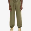 Pantalones de chándal orgánicos de corte holgado - Verde oliva apagado