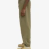 Pantalones de chándal orgánicos de corte holgado - Verde oliva apagado
