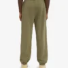 Pantalones de chándal orgánicos de corte holgado - Verde oliva apagado
