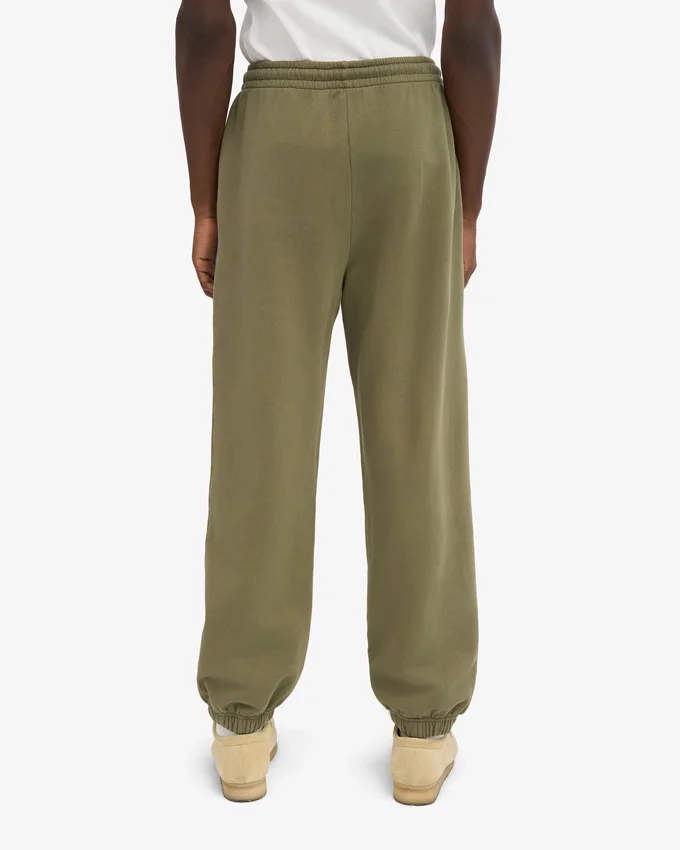 Pantalones de chándal orgánicos de corte holgado - Verde oliva apagado