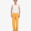 Pantalones de chándal orgánicos de corte recto - Amarillo quemado